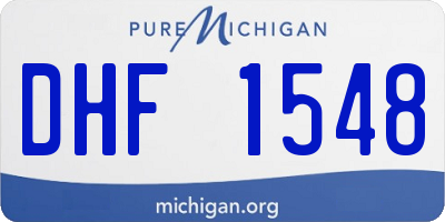 MI license plate DHF1548