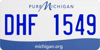 MI license plate DHF1549