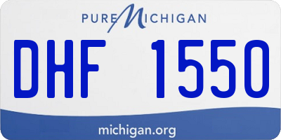 MI license plate DHF1550