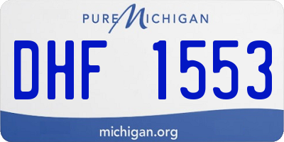 MI license plate DHF1553