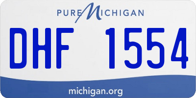 MI license plate DHF1554