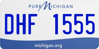 MI license plate DHF1555