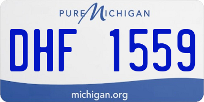 MI license plate DHF1559