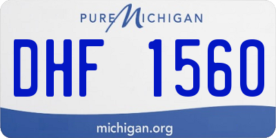 MI license plate DHF1560