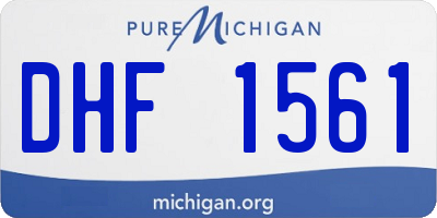 MI license plate DHF1561