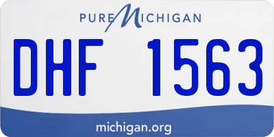 MI license plate DHF1563