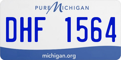 MI license plate DHF1564