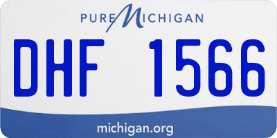 MI license plate DHF1566