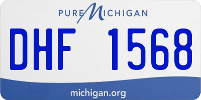 MI license plate DHF1568