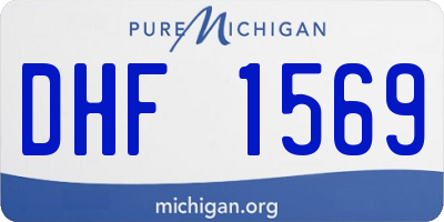 MI license plate DHF1569