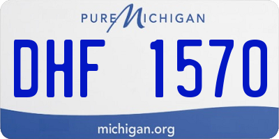MI license plate DHF1570