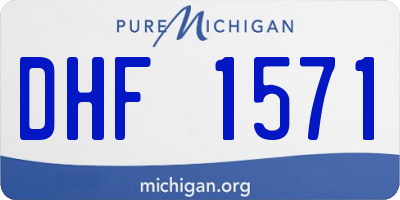 MI license plate DHF1571