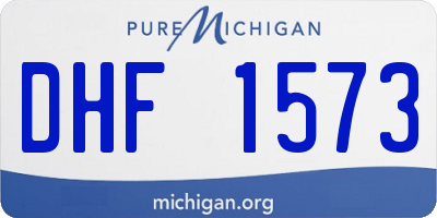 MI license plate DHF1573