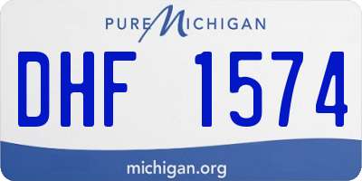 MI license plate DHF1574
