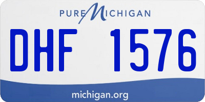 MI license plate DHF1576