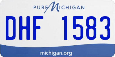 MI license plate DHF1583
