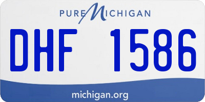 MI license plate DHF1586