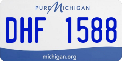 MI license plate DHF1588