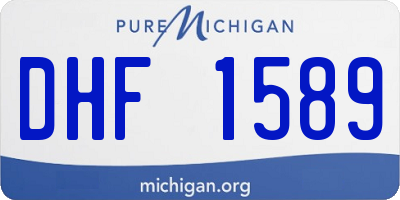 MI license plate DHF1589