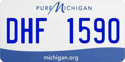 MI license plate DHF1590