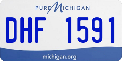 MI license plate DHF1591