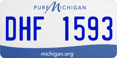 MI license plate DHF1593