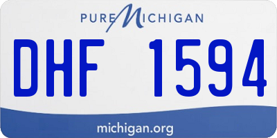 MI license plate DHF1594