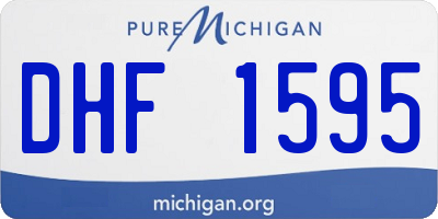 MI license plate DHF1595