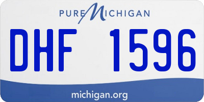 MI license plate DHF1596