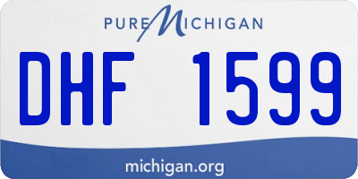 MI license plate DHF1599