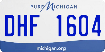 MI license plate DHF1604