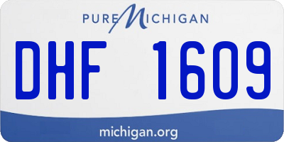 MI license plate DHF1609