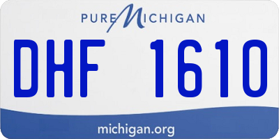 MI license plate DHF1610