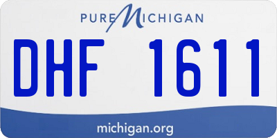 MI license plate DHF1611