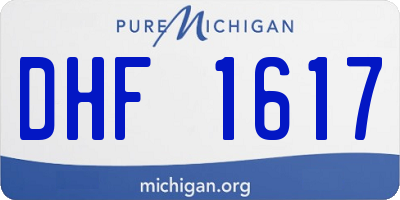 MI license plate DHF1617