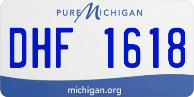 MI license plate DHF1618