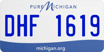 MI license plate DHF1619