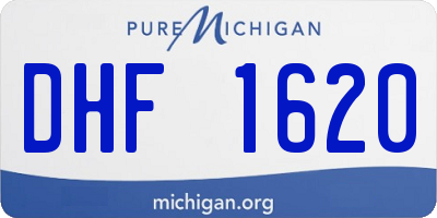 MI license plate DHF1620