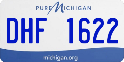 MI license plate DHF1622
