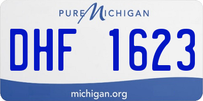 MI license plate DHF1623