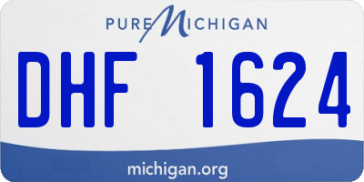 MI license plate DHF1624
