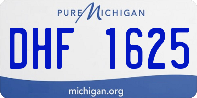MI license plate DHF1625