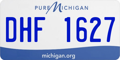 MI license plate DHF1627