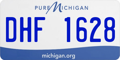 MI license plate DHF1628