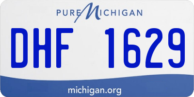 MI license plate DHF1629