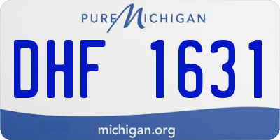 MI license plate DHF1631