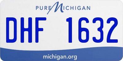 MI license plate DHF1632
