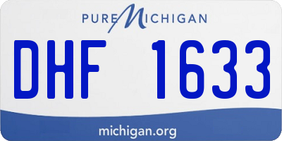 MI license plate DHF1633
