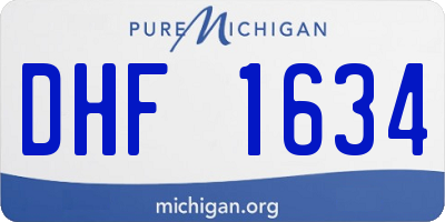 MI license plate DHF1634