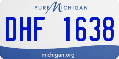 MI license plate DHF1638